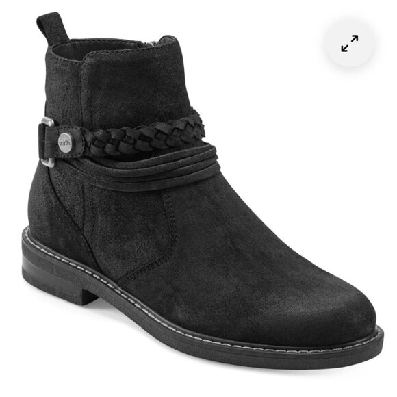 Earth Black Suede Bootie "NEW" - Picture 1 of 16